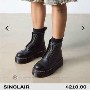 Dr. Martens Black Sinclair Leather Boots